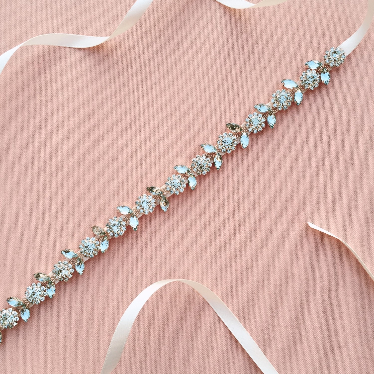 Rose gold sunset palm head harness