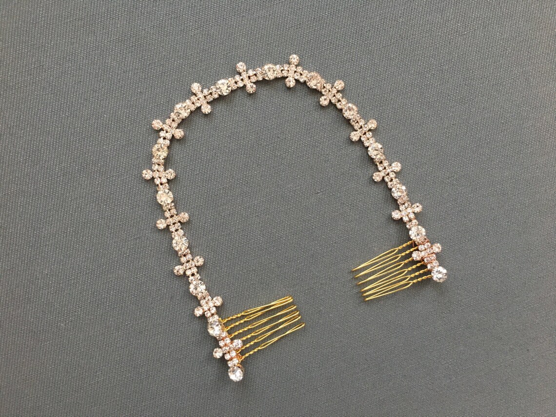 Stellar Rose Bling headband satin latte 71605 main image 0
