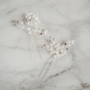 Bridal Hair Piece Bridal Hair Comb Wedding Hair Comb Bridal Headpiece Flower Hair Pins Bridal Hair Vine Bronwyn Hair Pin Duo image 8