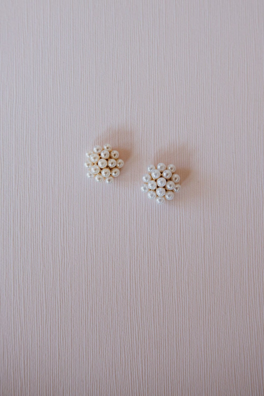 Pearl Bridal Stud Earrings Pearl and Gold Cluster Pave Wedding Earrings Pearl Bridesmaid Earrings Vintage Boho Bride Gift Phaedra Earrings