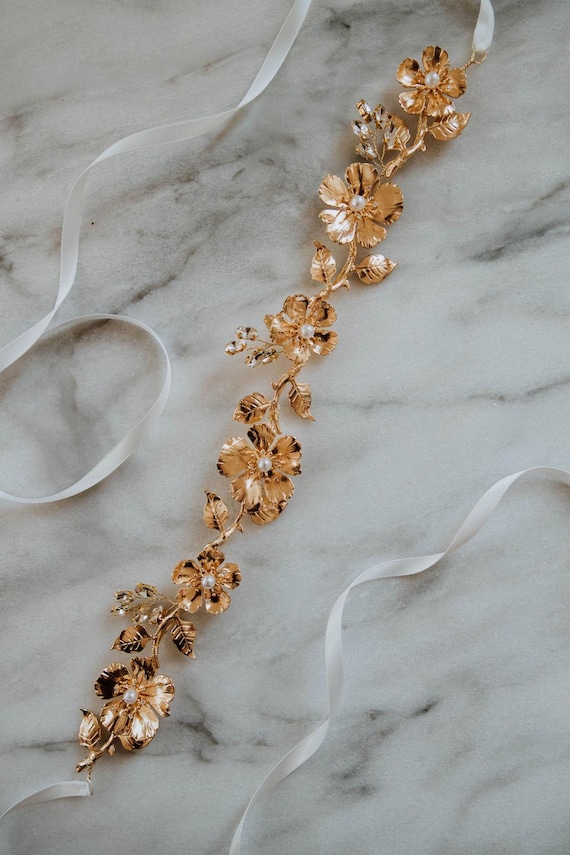 Gold Bridal Sash | Vine Leaf Sash | Gold Bridal Belt Sash | Crystal Flower Wedding Dress Sash | Boho Bridal Belt Sash | Fleur Sash Gold Bridal Sash | Vine Leaf Sash | Gold Bridal Belt Sash | Crystal Flower Wedding Dress Sash | Boho Bridal Belt Sash | Fleur Sash
