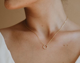 Gold Bridal Necklace | Minimalist Necklace | Gold Wedding Necklace | Bridal Jewelry | Layering Necklace | Dainty Gold Bridal Chain Infinity