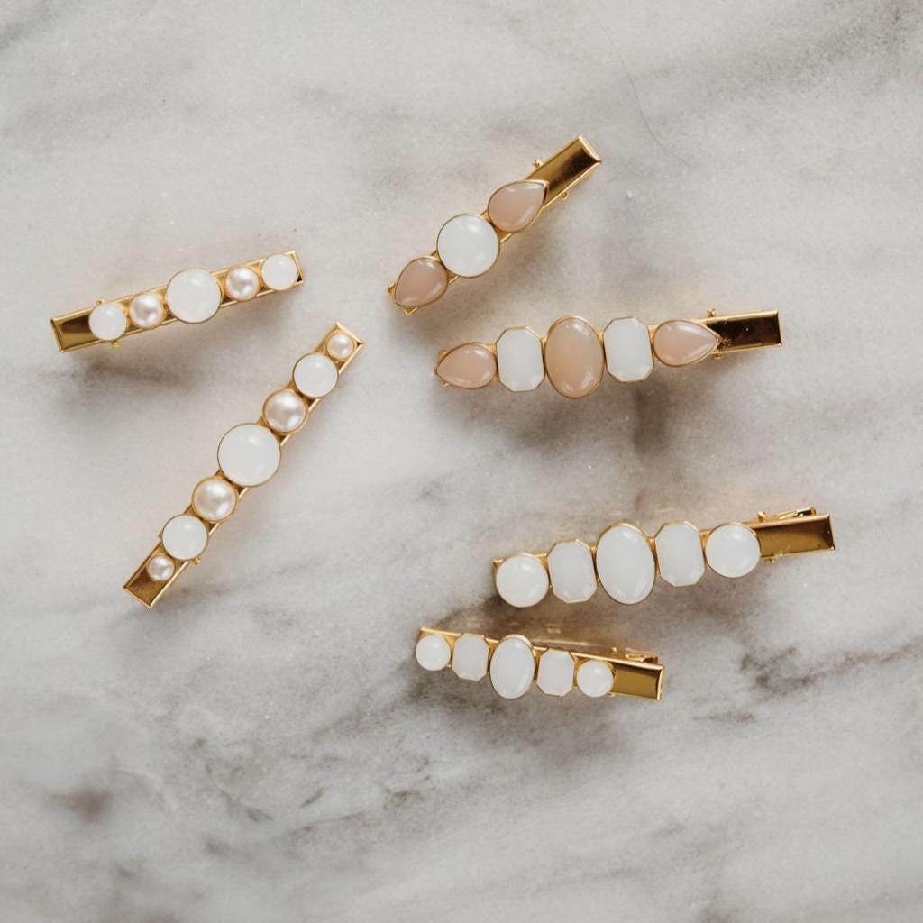 Bridal Hair Clip | Opal Hair Clip | Champagne Hairpiece | Bridesmaid Hair Clip | Bridesmaid Gift | Maid of Honor Gift