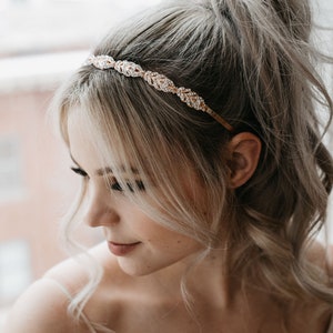 Rhinestone Bridal Headpiece | Bridal Headband | Crystal Headband | Wedding Hairpiece | Wedding Hair Tiara | Calliope Headband