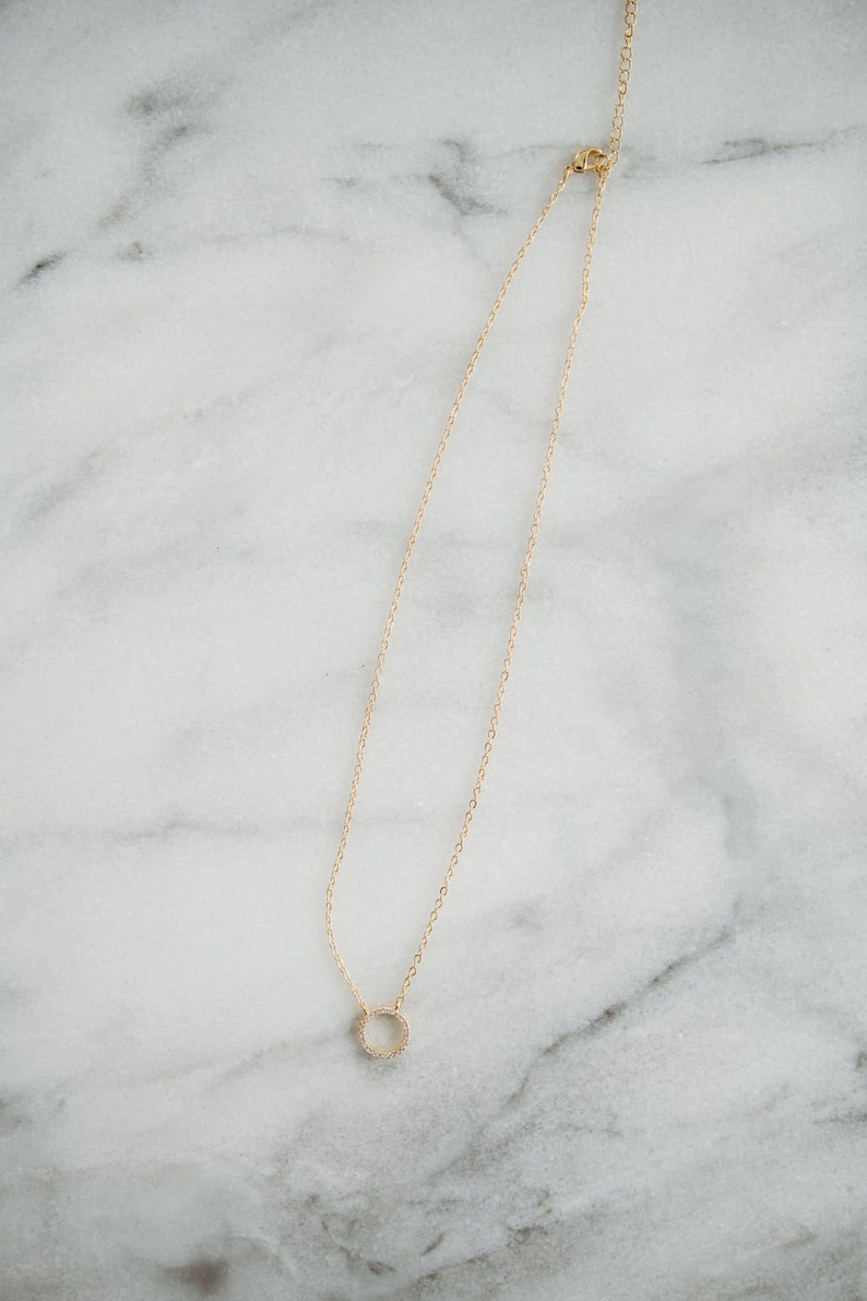 Gold Bridal Necklace Minimalist Necklace Gold Wedding Necklace Bridal Jewelry Layering Necklace Dainty Gold Bridal Chain Infinity image 7