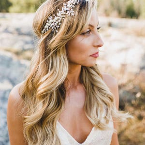 Bridal Hair Wreath Wedding Hair Piece Bridal Headpiece Wedding Hair Accessories Bridal Hair Vine Pearl Hair 50% Libby image 4