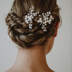 Bridal Hair Piece Bridal Hair Comb Wedding Hair Comb Bridal Headpiece Flower Hair Pins Bridal Hair Vine Bronwyn Hair Pin Duo image 5