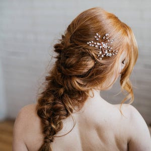 Gold Bridal Hair Comb | Crystal Pearl Wedding Comb | Pearl Bridal Headpiece | Crystal Wedding Hair Piece | Boho Bridal Hair Comb | Gia