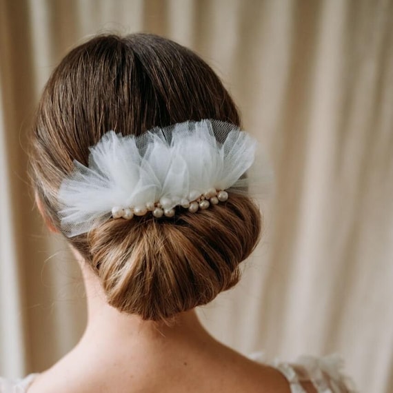 Pearl Hair Combs Headpiece Wedding Elegant Romantic Bridal Headpiece – Wedding Crown, Pearl Hair Comb  main image 4