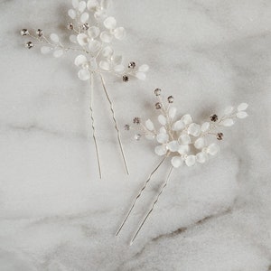 Bridal Hair Piece Bridal Hair Comb Wedding Hair Comb Bridal Headpiece Flower Hair Pins Bridal Hair Vine Bronwyn Hair Pin Duo image 9