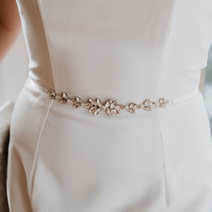 Kristallen parel bruidssjerp | Parelmoer sjerp voor bruidsriem | Strass bruiloftssjerp | Parelmoer trouwjurk sjerp | Briar-sjerp