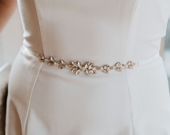 Crystal Pearl Bridal Sash | Pearl Bridal Belt Sash | Rhinestone Wedding Sash | Pearl Wedding Dress Sash | Briar Sash