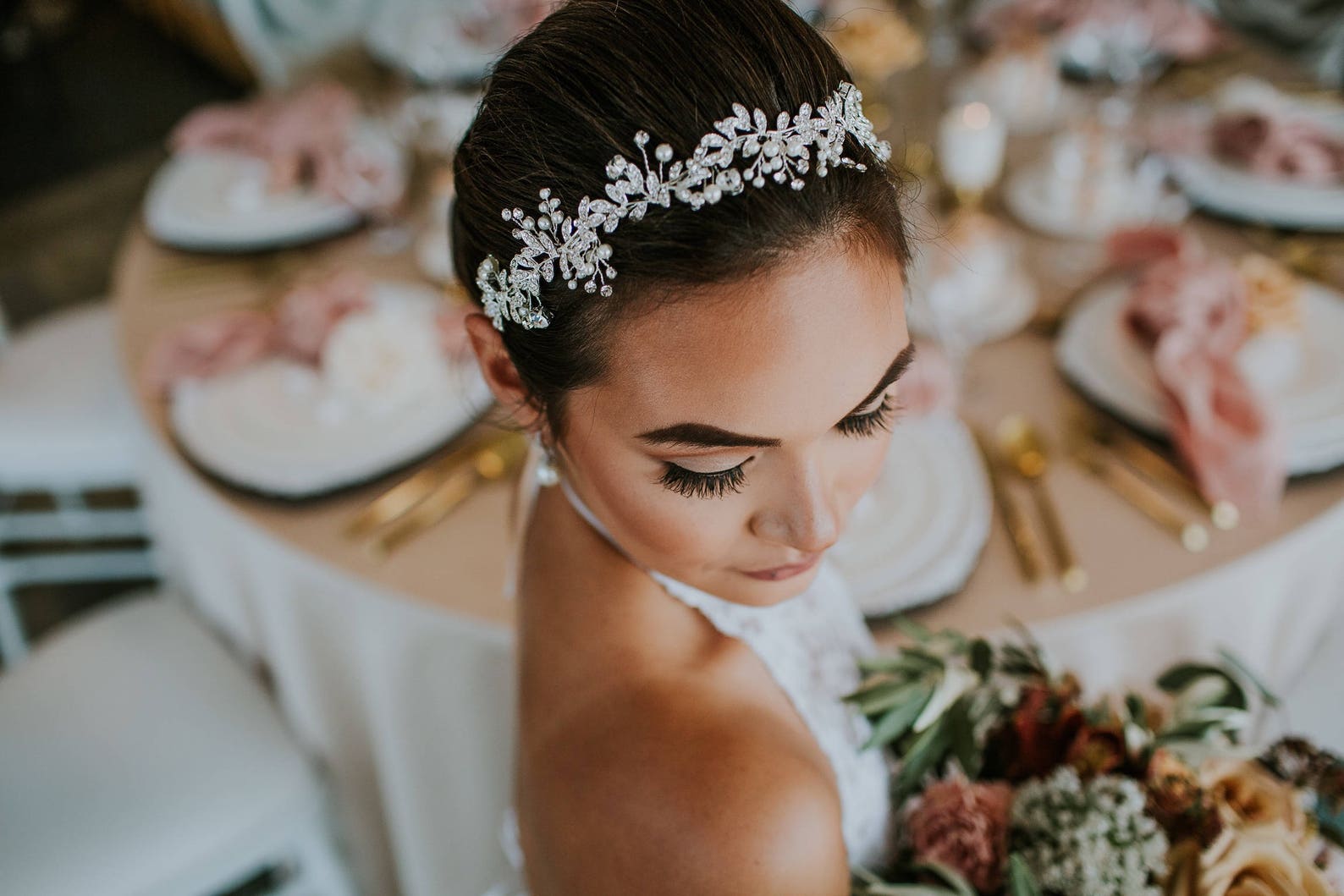 bridal headpieces crystal