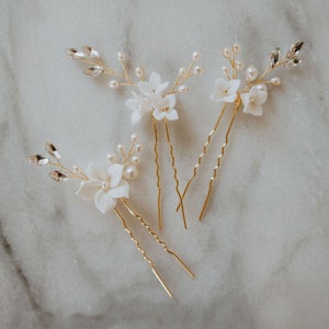 Gold Leaf Bridal Hair Pin Gold Flower Hair Comb Petite Bridal Wedding Hair Pin Gold Wedding Hair Comb Paloma Hair Pin image 9