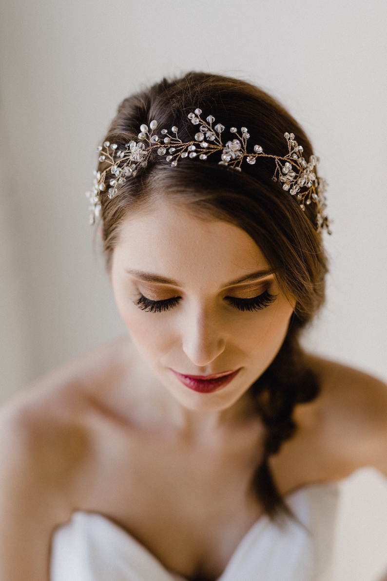 Bridal Hair Wreath Wedding Hair Wreath Bridal Crown Etsy