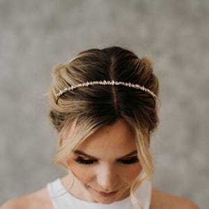 Rhinestone Bridal Headpiece | Crystal Headband | Bridal Headband | Wedding Hairpiece | Wedding Hair Tiara | Carrie Headband
