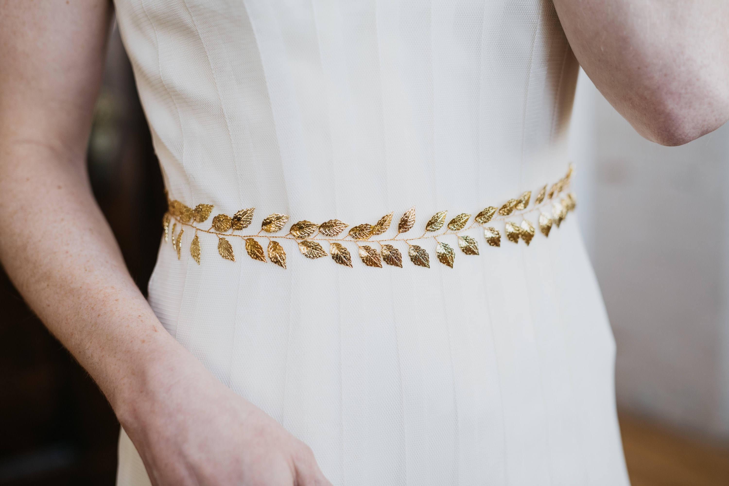 gold wedding sash