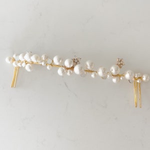 Perle Braut Haarschmuck | Perlen Hochzeit Haarkamm | Opal und Perle Kopfschmuck | Perle Haarranke | Hochzeit Kopfschmuck | 50% Muster