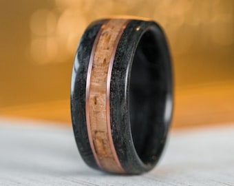 Whiskey Barrel Wood Ring, Weathered Whiskey Barrel Wood, Natural Whiskey Barrel Wood, Wood Ring, Wedding Ring for Men, Wood Ring for Men