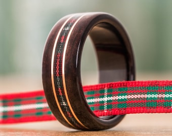 CHOOSE YOUR TARTAN - Custom Irish or Scottish Celtic Wedding Band - Rustic and Main Ring