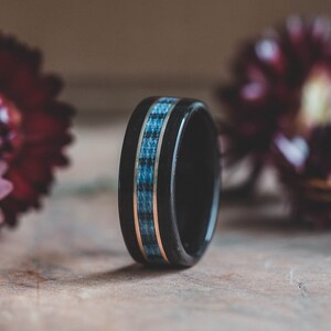 CREATE YOUR OWN Wood Ring Customize a Wedding Band or Promise Ring Turquoise, Whiskey Barrel Wood, Dino Bones, Guitar String, & More image 9