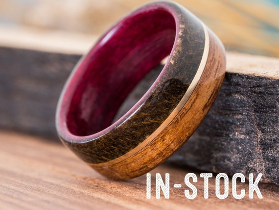 Brass and Purpleheart Ring - Handcrafted and Su... - Folksy
