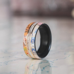 CREATE YOUR OWN Wood Ring Customize a Wedding Band or Promise Ring Turquoise, Whiskey Barrel Wood, Dino Bones, Guitar String, & More image 4