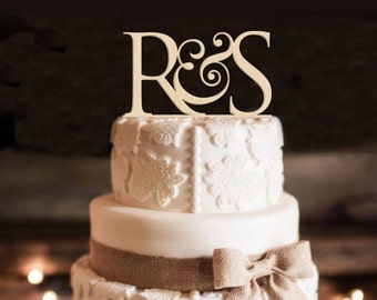 Monogram Cake Topper Etsy