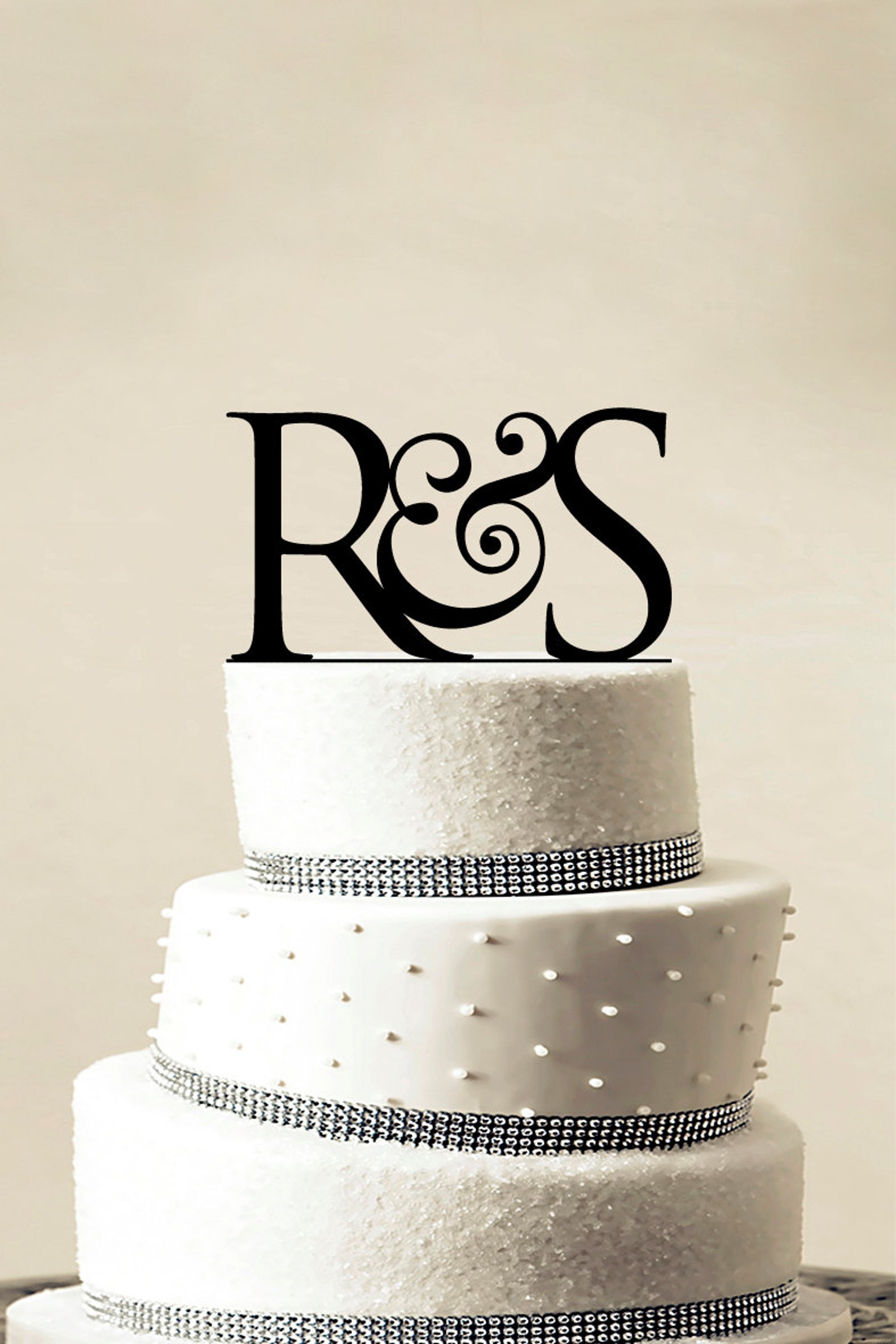 Custom Wedding Cake Topper Personalized Monogram Cake Topper Etsy