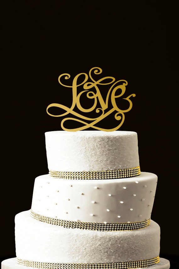 Custom Wedding Cake Topper Personalized Monogram Cake Topper | Etsy