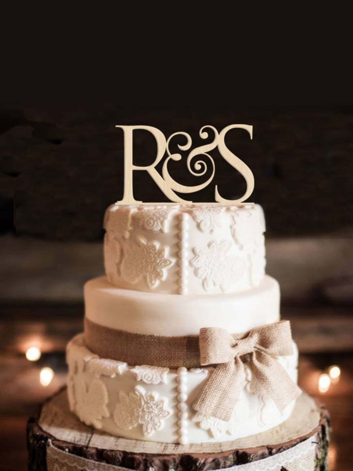 Custom Wedding Cake Topper Personalized Monogram Cake Topper Etsy