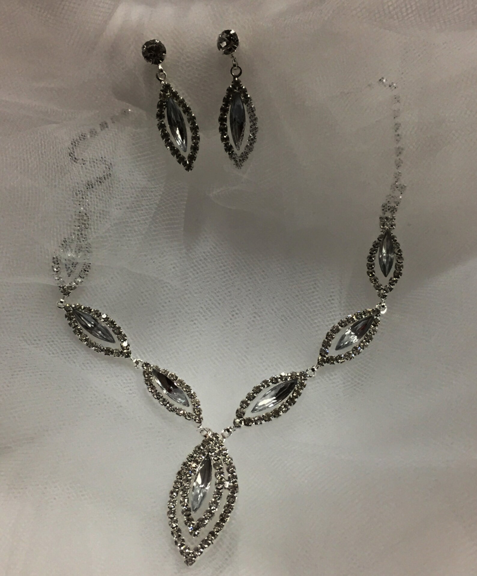 Bridal Jewelry Set Vintage Inspired Rhinestone Crystal Etsy