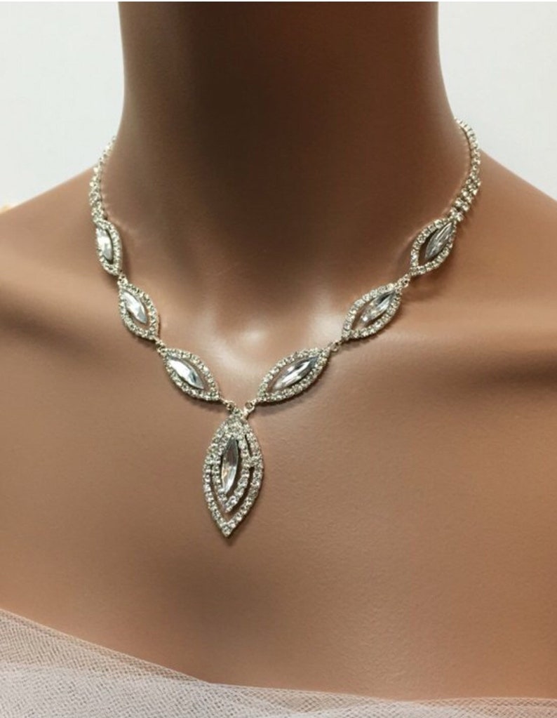Bridal Jewelry Set Vintage Inspired Rhinestone Crystal Etsy