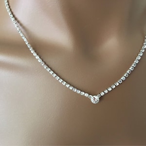 Bridal jewelry set,Crystal Necklace with Earring, wedding jewelry set, Bridesmaid Crystal  Jewelry Set,Crystal Rhinestone Necklace Set
