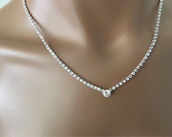 Bridal jewelry set,Crystal Necklace with Earring, wedding jewelry set, Bridesmaid Crystal  Jewelry Set,Crystal Rhinestone Necklace Set