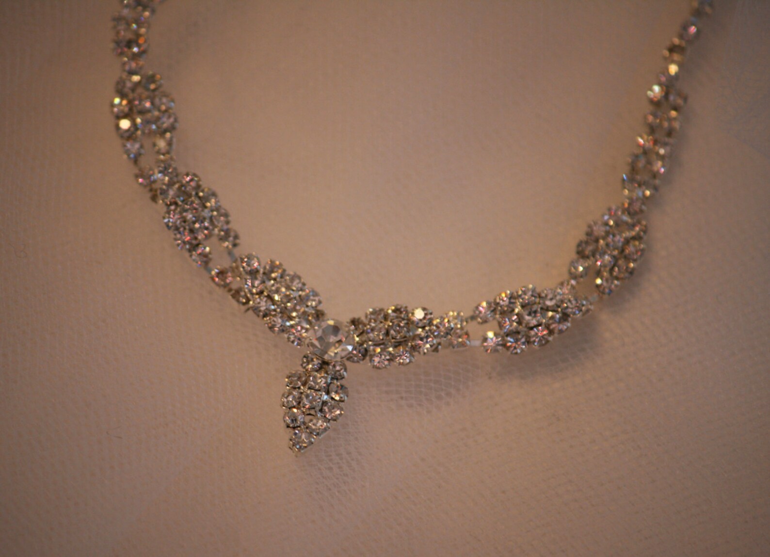 Bridal Jewelry Set Art Deco Style Necklace Earring Crystal Etsy