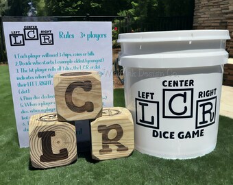 LCR | Party game | Dice game | family game night | outdoor games |kids | Toys|camp| birthday present | gifts