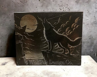 Laser Engraved, painted, canvas art, home decor, gift, animal lover