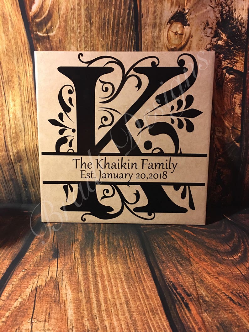 Monogram Home Decor Personalized Customizable Ceramic Image 0