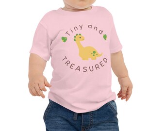 Pink Baby Jersey Short Sleeve Tee, Dinosaur, toddler, Birthday