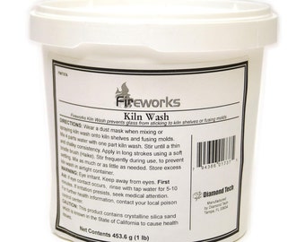 Fireworks Kiln Wash-1 lb-Kiln Wash-Shelf Wash-Mold Primer-Fusing Supplies-Kiln Supplies