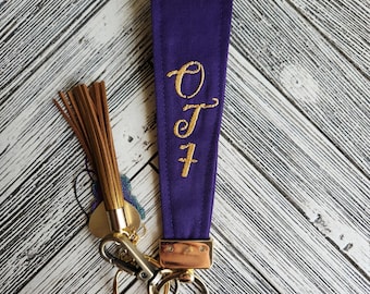 Custom Beyond The Scene Kpop Embroidered Wristlet Key FOB Keychain | Lightstick Strap | Wrist Lanyard