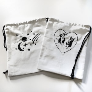 custom dust bag for shoes, embroidered, storage bag