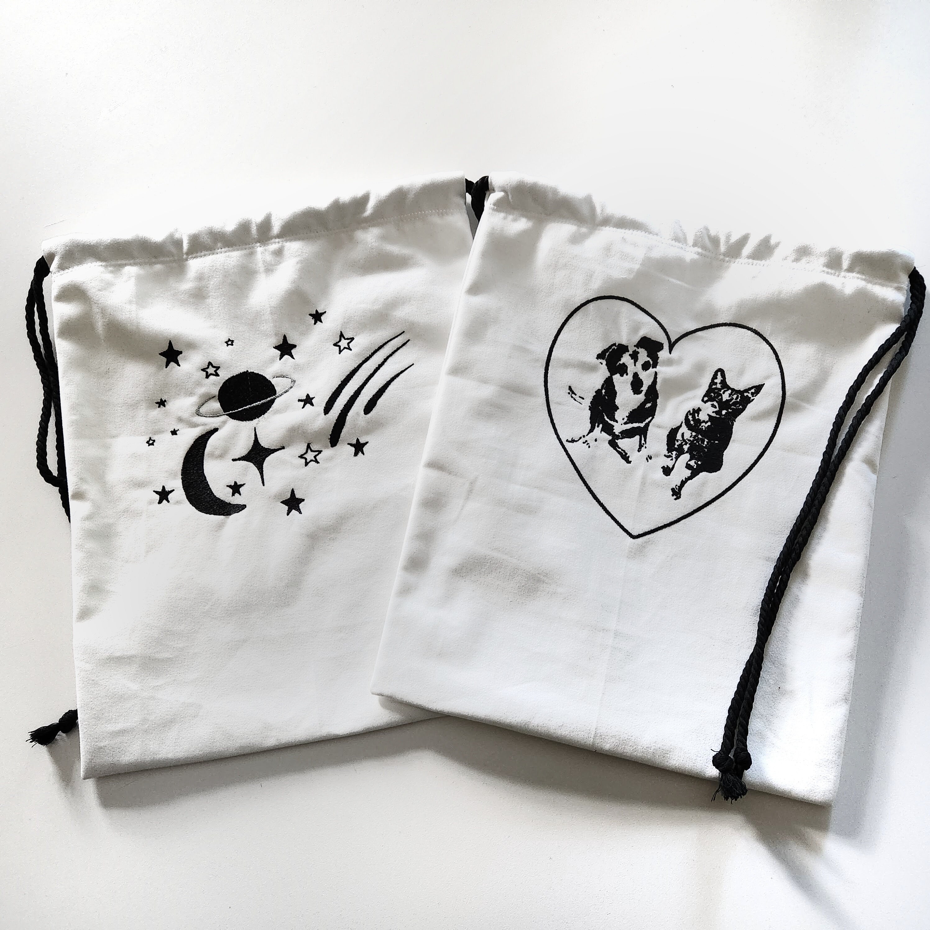 custom dust bag for shoes, embroidered, storage bag
