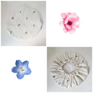 Made for you Luxury Waterproof Shower Cap Linen- Color Flowers