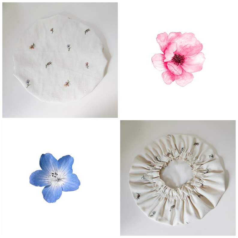 Made for you Luxury Waterproof Shower Cap Linen- Color Flowers