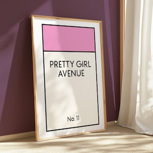 Póster de Pretty Girl Avenue, arte de pared, impresión digital, descarga