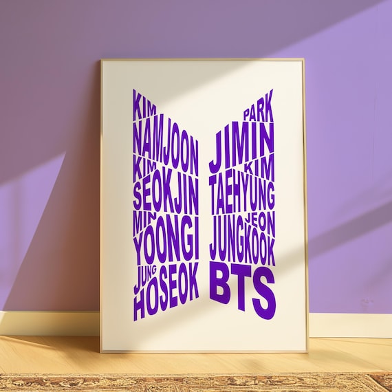 BTS OT7 Logo Fanchant Poster: Kpop Wall Art (digital Download