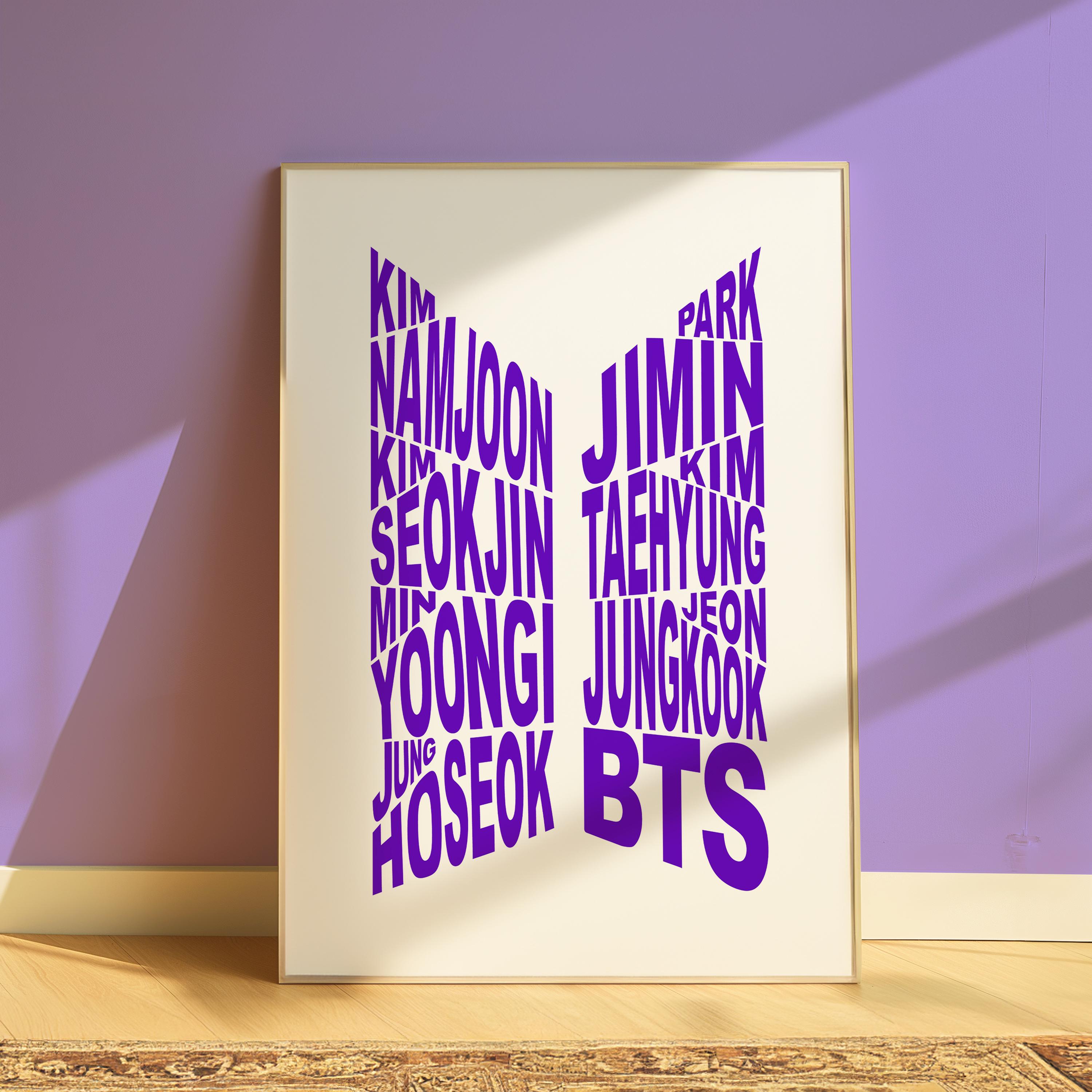 BTS OT7 Logo Fanchant Poster: Kpop Wall Art (digital Download) - Etsy
