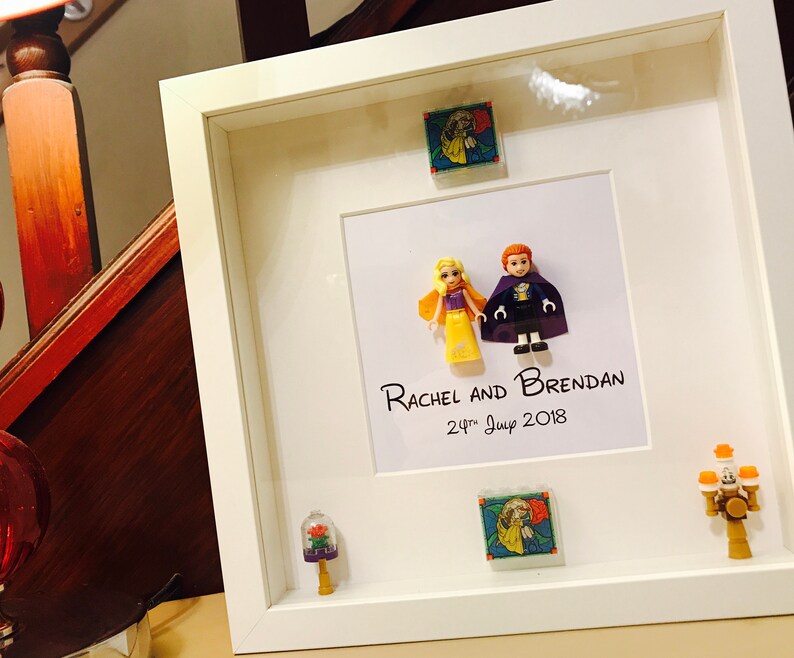 Beauty And The Beast Wedding Gift Personalised Lego Frame Image 0
